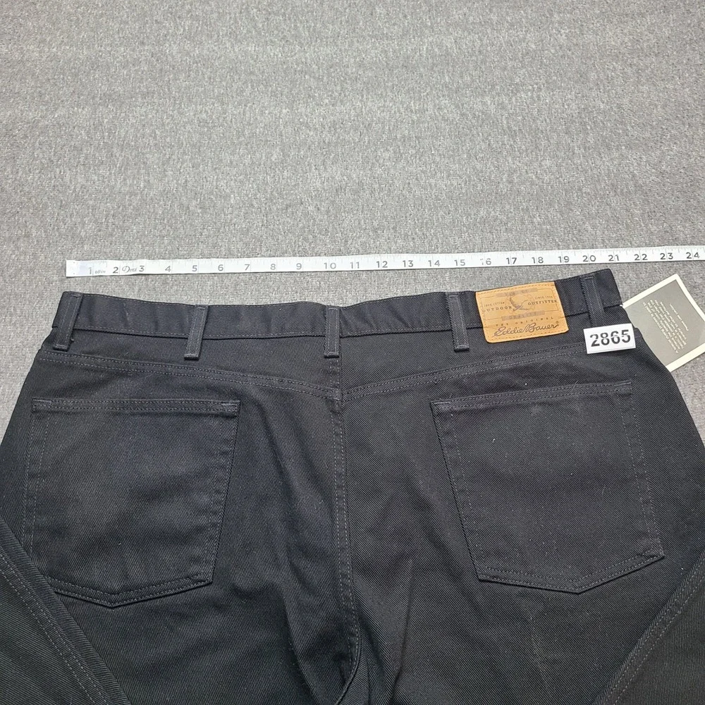 Eddie Bauer‎ Mens Loose Fit Black Denim Jeans Size 42x32 Cotton